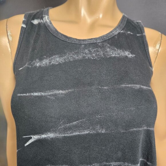 Y2K Tank Top Size S Gray Long Asymmetric Indie Sleaze Grunge Fairy Boho Cotton - Picture 6 of 12